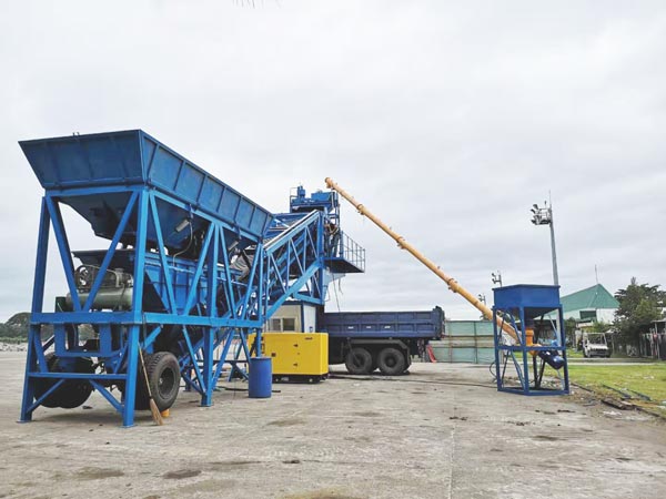 AJY-35 mobile concrete batching plant for sale philippines