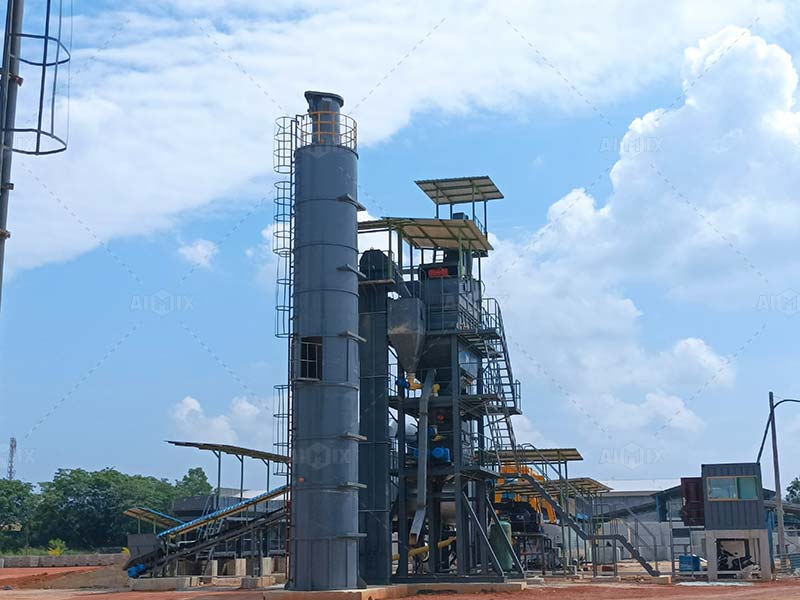 ALQ80 Aimix Asphalt Mixing Plant for Highway Construction in Indonesia