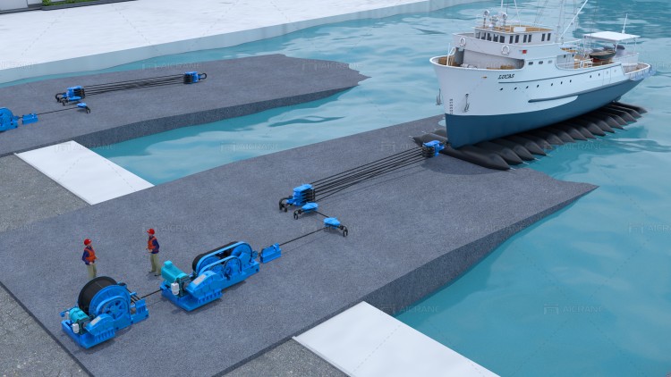 slipway winches to haul ship