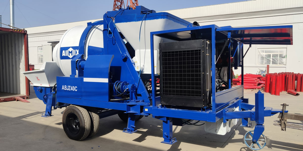 ABJZ40C concrete mixer pump exported to Indonesia