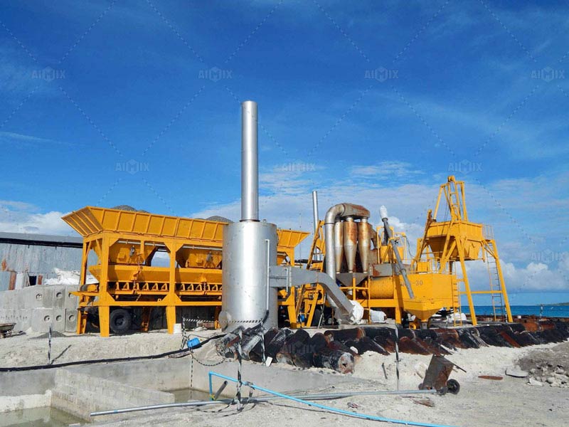 simple type portable asphalt batch mix plants on site