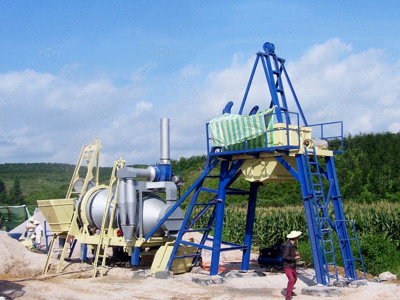simple type portable asphalt batch mix plants