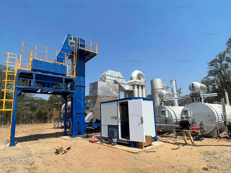 Macroad ALT120 120TPH Drum Mix Asphalt Plant in Guatemala