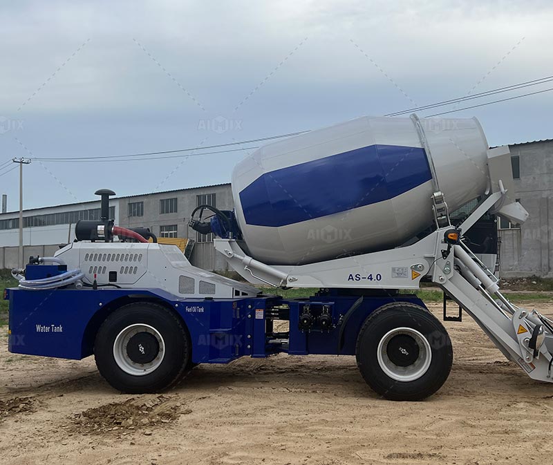 self loading concrete mixer working in Ethiopia
