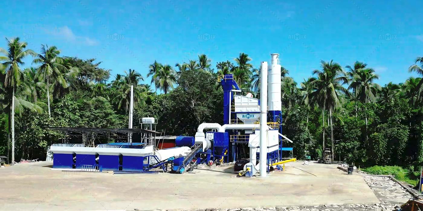 80 ton Asphalt batch mix Plant in the Philippines