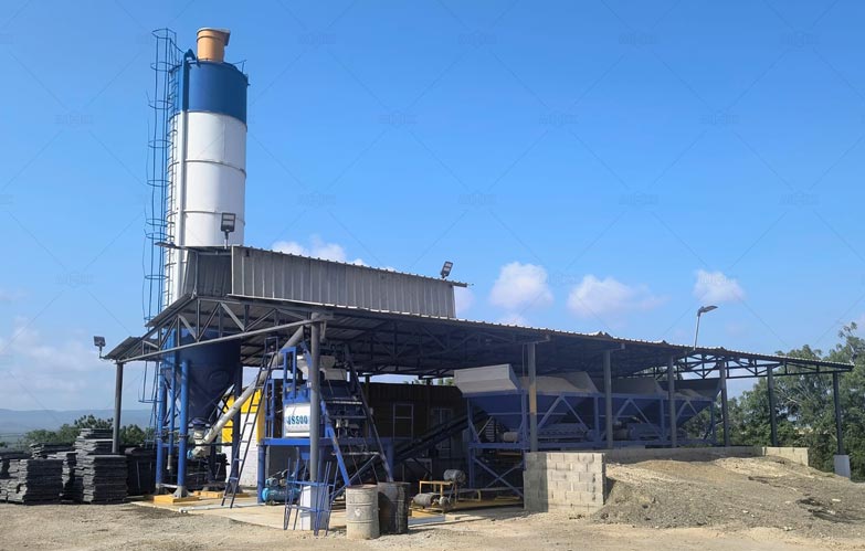 Concrete Plant in the Dominican Republic for Manufacturing Blocks