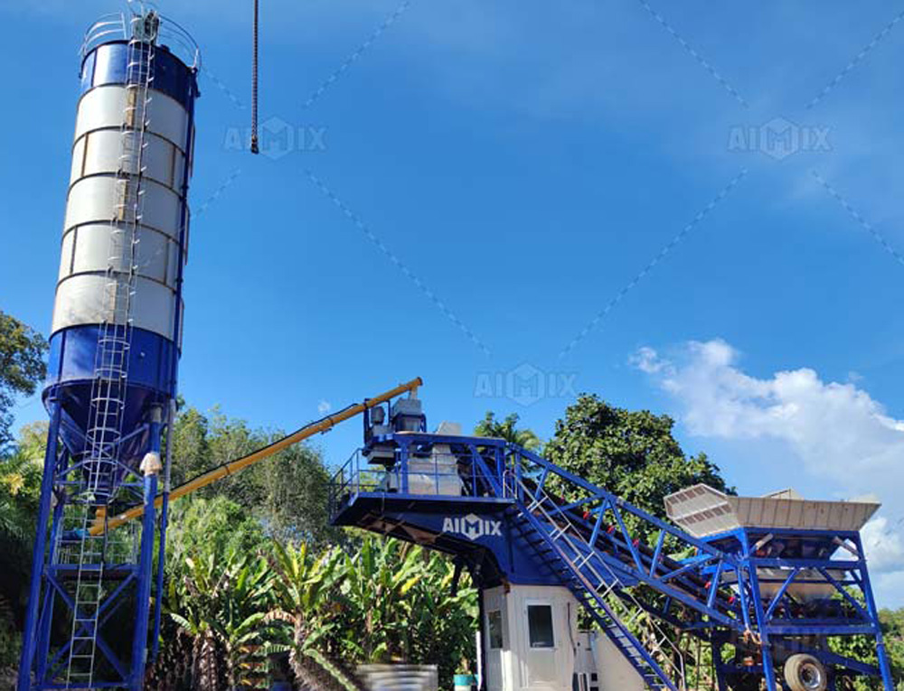AJY35 MObile Plant for Concrete Production in Malaysia