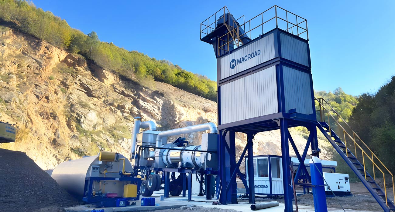 mini mobile asphalt mixing plant for rural road construction